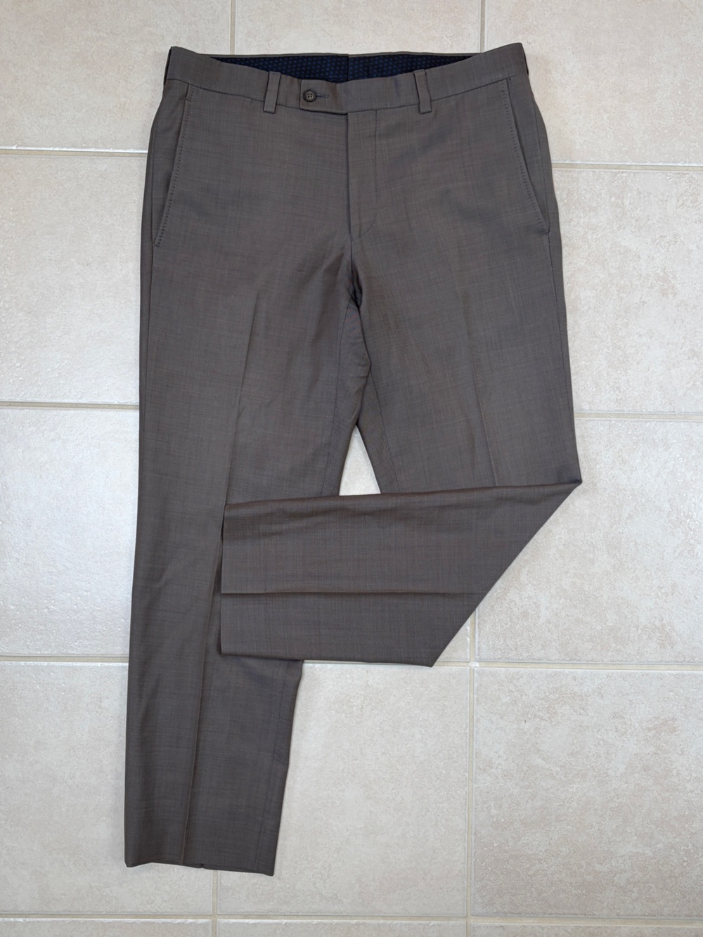 Ted Baker London Men's Slim Dress Trousers in Dark Brown